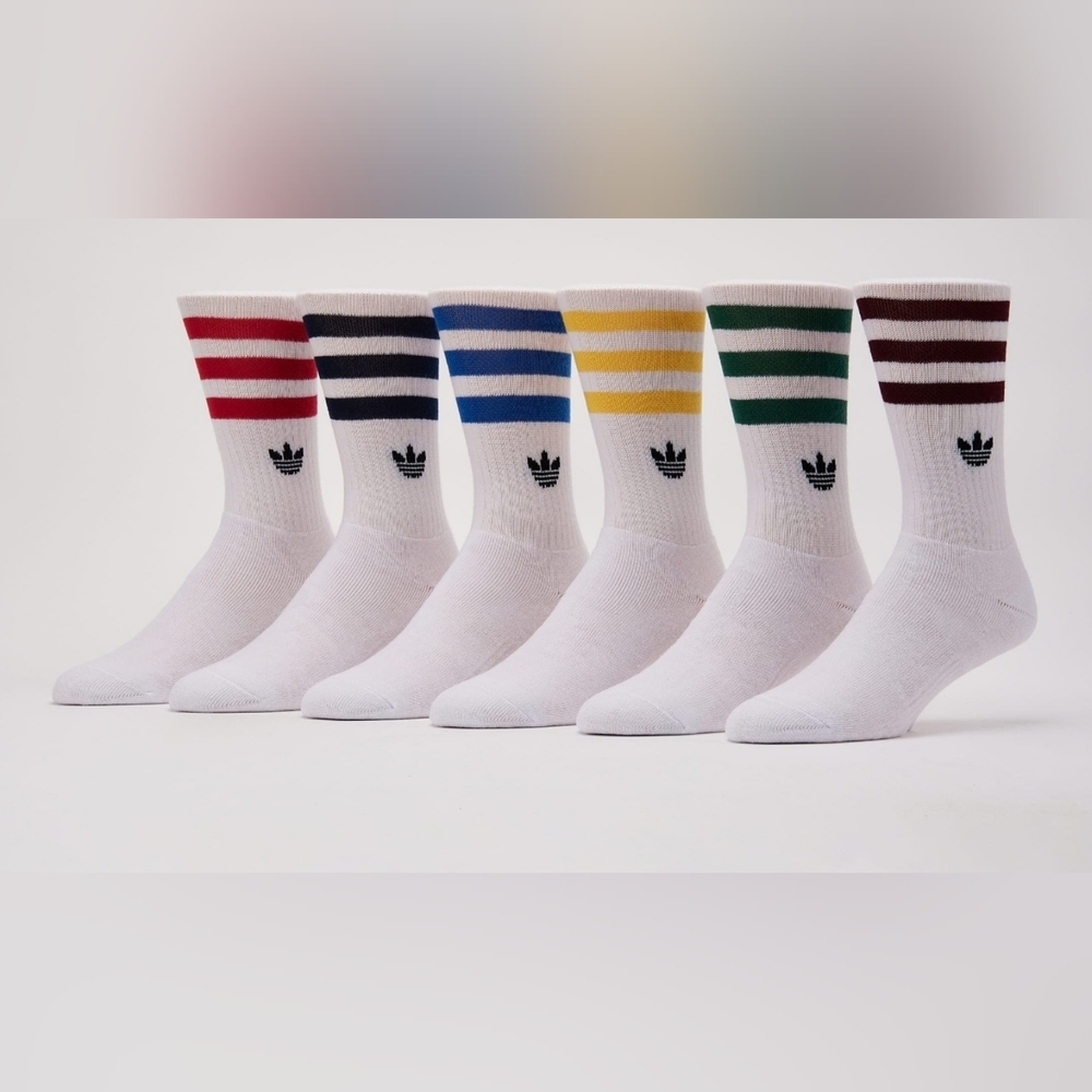 adidas Men's Striped Athletic Socks - Multi-Color Pack